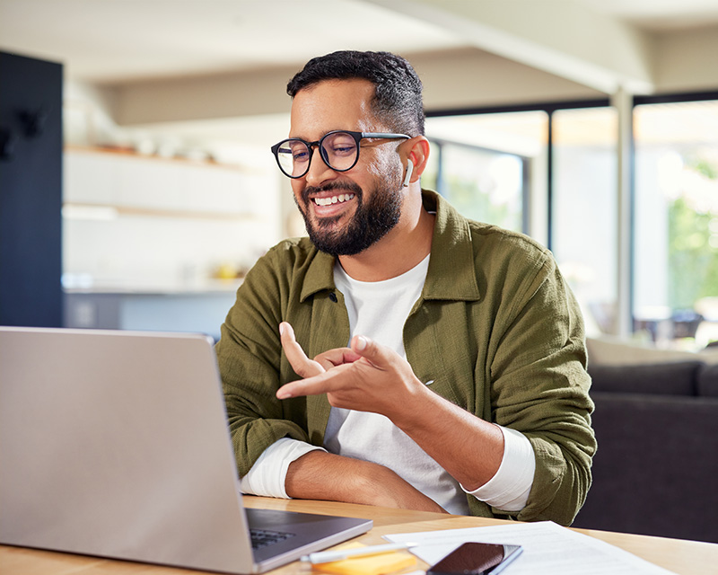 Hispanic man having telehealth session in Plano, Texas